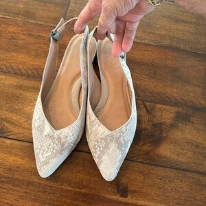 Caslon Textured Cream Slingback Heels